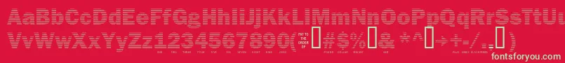 Secure24a Font – Green Fonts on Red Background