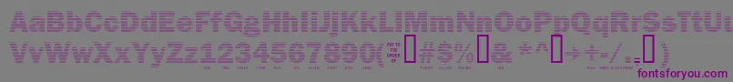 Secure24a Font – Purple Fonts on Gray Background