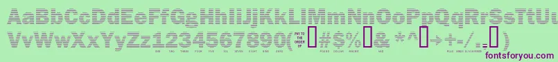 Secure24a Font – Purple Fonts on Green Background