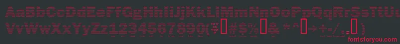 Czcionka Secure24a – czerwone czcionki na czarnym tle