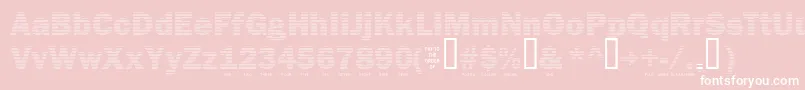 Secure24a Font – White Fonts on Pink Background