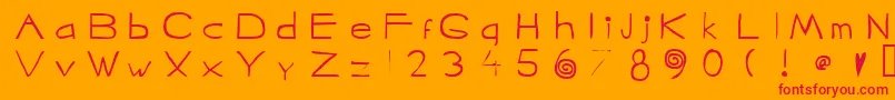 Jagular Font – Red Fonts on Orange Background