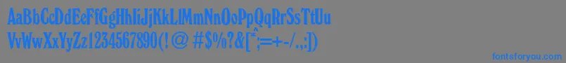 W730RomanCdRegular Font – Blue Fonts on Gray Background