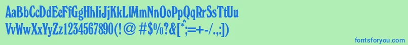 W730RomanCdRegular Font – Blue Fonts on Green Background
