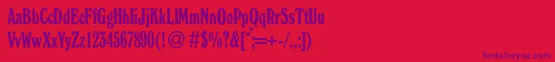 W730RomanCdRegular-Schriftart – Violette Schriften auf rotem Hintergrund