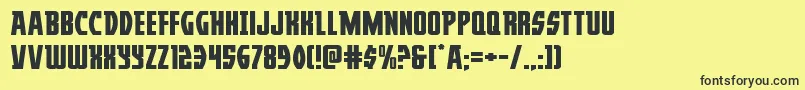Prowlerexpand Font – Black Fonts on Yellow Background
