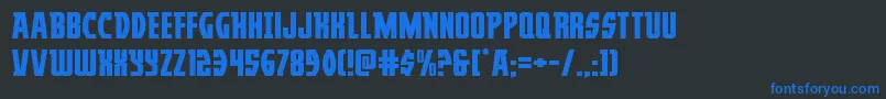 Шрифт Prowlerexpand – синие шрифты на чёрном фоне