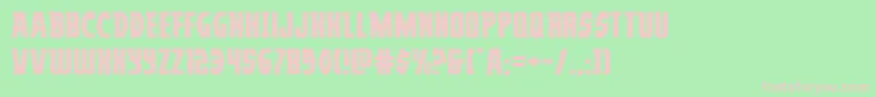 Prowlerexpand-fontti – vaaleanpunaiset fontit vihreällä taustalla