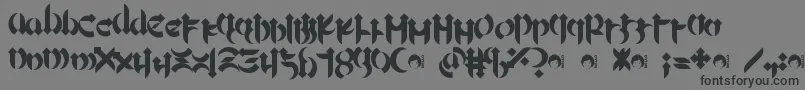 Mellogoth Font – Black Fonts on Gray Background