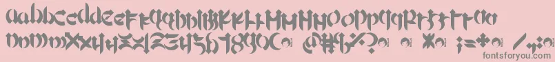 Mellogoth-Schriftart – Graue Schriften auf rosa Hintergrund