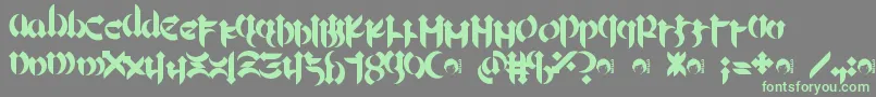 Шрифт Mellogoth – зелёные шрифты на сером фоне