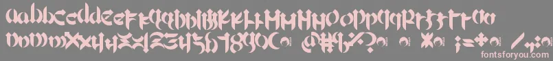 Mellogoth Font – Pink Fonts on Gray Background