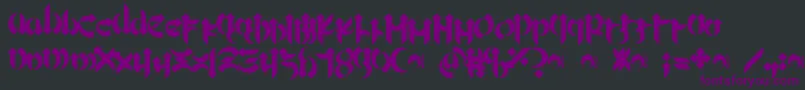 Шрифт Mellogoth – фиолетовые шрифты на чёрном фоне