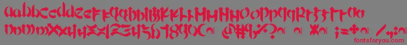 Mellogoth-fontti – punaiset fontit harmaalla taustalla