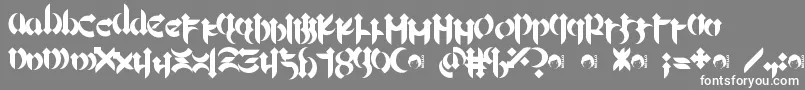Mellogoth Font – White Fonts on Gray Background
