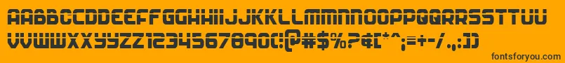 Soldierlasercond Font – Black Fonts on Orange Background