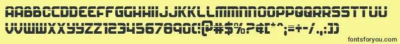 Soldierlasercond Font – Black Fonts on Yellow Background