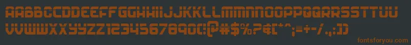 Soldierlasercond Font – Brown Fonts on Black Background