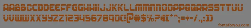 Soldierlasercond Font – Brown Fonts on Gray Background