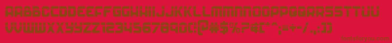 Шрифт Soldierlasercond – коричневые шрифты на красном фоне