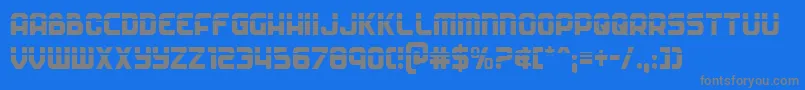 Soldierlasercond Font – Gray Fonts on Blue Background