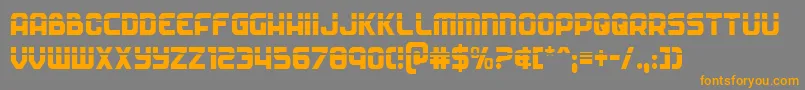 Soldierlasercond Font – Orange Fonts on Gray Background