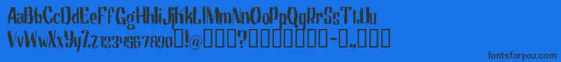 Motrhead Font – Black Fonts on Blue Background