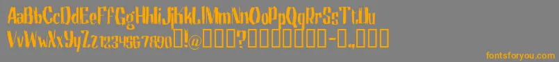 Motrhead Font – Orange Fonts on Gray Background