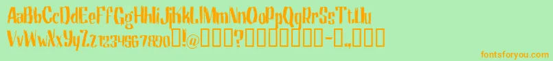 Motrhead Font – Orange Fonts on Green Background