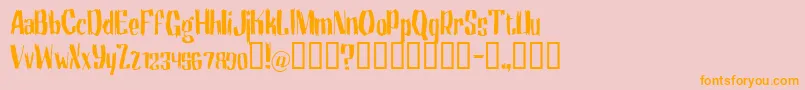 Motrhead Font – Orange Fonts on Pink Background