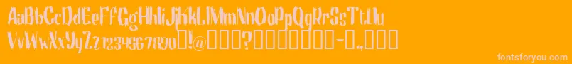 Motrhead Font – Pink Fonts on Orange Background