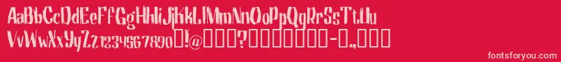 Motrhead Font – Pink Fonts on Red Background