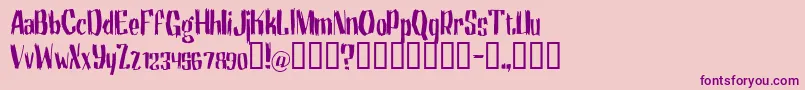 Motrhead Font – Purple Fonts on Pink Background