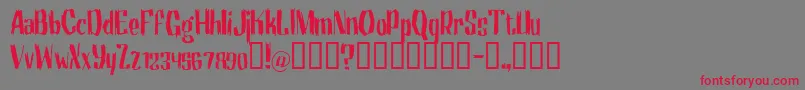 Motrhead Font – Red Fonts on Gray Background