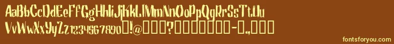 Motrhead Font – Yellow Fonts on Brown Background