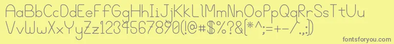 Bgrove Font – Gray Fonts on Yellow Background