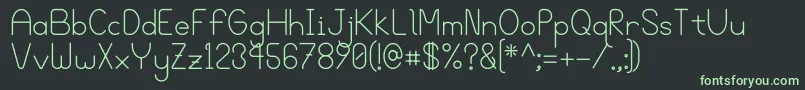 フォントBgrove – 黒い背景に緑の文字