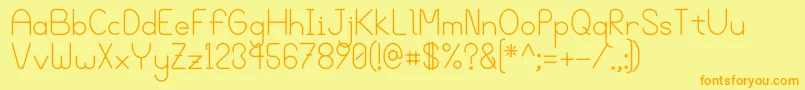 Bgrove Font – Orange Fonts on Yellow Background
