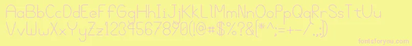 Bgrove Font – Pink Fonts on Yellow Background