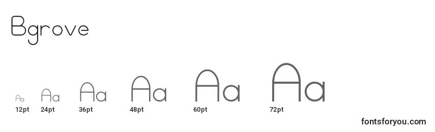 Bgrove Font Sizes