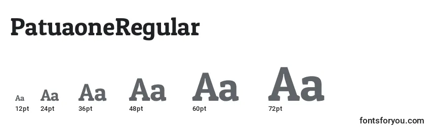 PatuaoneRegular Font Sizes