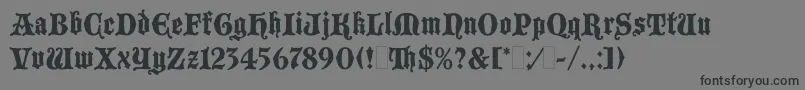 BlackmoorLetPlain.1.0 Font – Black Fonts on Gray Background