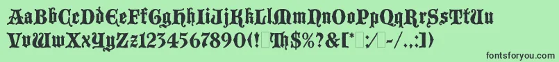 BlackmoorLetPlain.1.0 Font – Black Fonts on Green Background