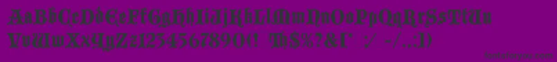 BlackmoorLetPlain.1.0 Font – Black Fonts on Purple Background