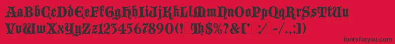 fuente BlackmoorLetPlain.1.0 – Fuentes Negras Sobre Fondo Rojo