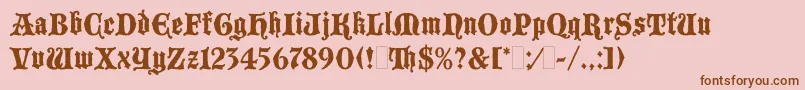 BlackmoorLetPlain.1.0 Font – Brown Fonts on Pink Background