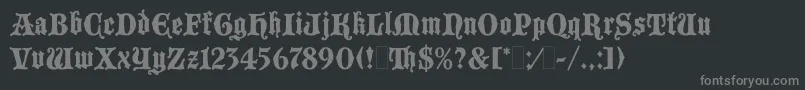 BlackmoorLetPlain.1.0 Font – Gray Fonts on Black Background