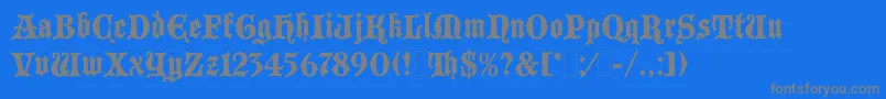 BlackmoorLetPlain.1.0 Font – Gray Fonts on Blue Background