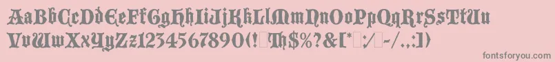BlackmoorLetPlain.1.0 Font – Gray Fonts on Pink Background