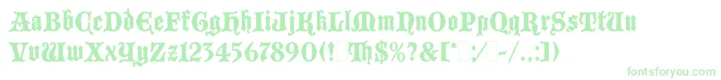 BlackmoorLetPlain.1.0 Font – Green Fonts on White Background
